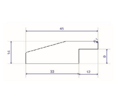Solid Oak Single Carpet Bar Premium Quality (1.10m Long) - 3