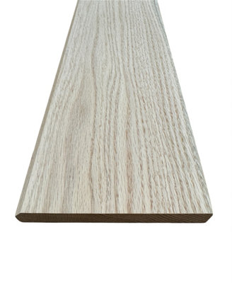 Solid Oak Skirting Board Chanfered Edge Unfinished 5 Pack (L) 2400mm x (W) 120mm x (T) 20mm