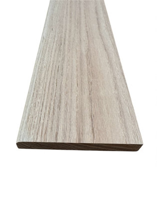 Solid Oak Skirting Board Rounded bull-nose Unfinished 3 Pack (L) 2400mm x (W) 95mm x (T) 20mm