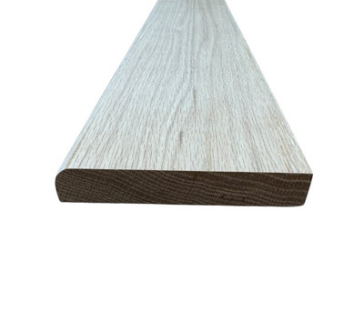 Solid Oak Skirting Board Rounded Edge 3 Pack (L) 2400mm x (W) 120mm x ...
