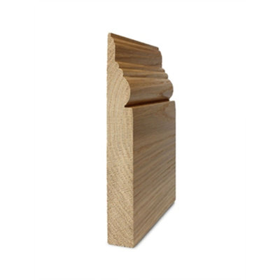 Solid Oak Skirting Boards 2.4m SK10 95mm - Pack of 3 UK Manufactured Traditional Products Ltd