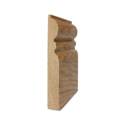 Solid Oak Skirting Boards 2.4m SK6 95mm - Pack of 3 UK Manufactured Traditional Products Ltd