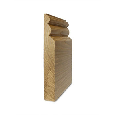 Solid Oak Skirting Boards 2.4m SK7 125mm - Pack of 3 UK Manufactured Traditional Products Ltd