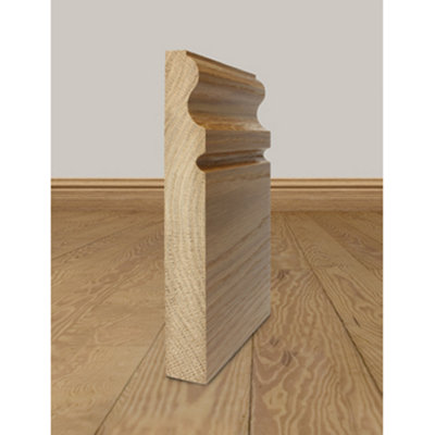 Solid Oak Skirting Boards 3.0m SK11 70mm - Pack of 3 UK Manufactured Traditional Products Ltd