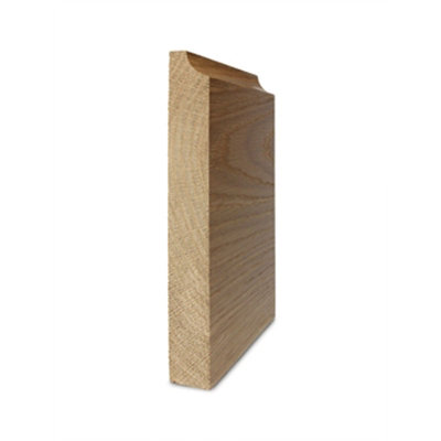 Solid Oak Skirting Boards 3.0m SK5 70mm - Pack of 3 UK Manufactured Traditional Products Ltd
