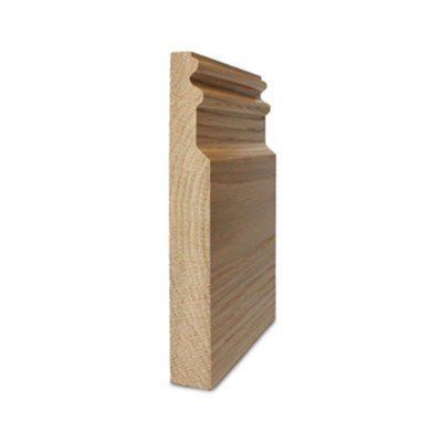 Solid Oak Skirting Boards 3.0m SK8 125mm - Pack of 3 UK Manufactured Traditional Products Ltd
