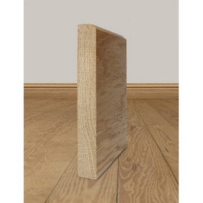 Solid Oak Skirting Boards 3.0m SK9 95mm - Pack of 3 UK Manufactured Traditional Products Ltd