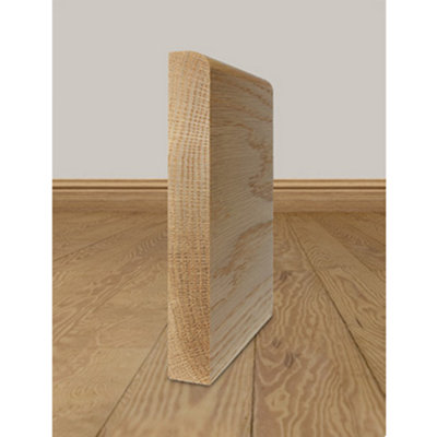 Solid Oak Skirting Boards Pack of 3 SK2 95mm UK Manufactured Traditional Products Ltd