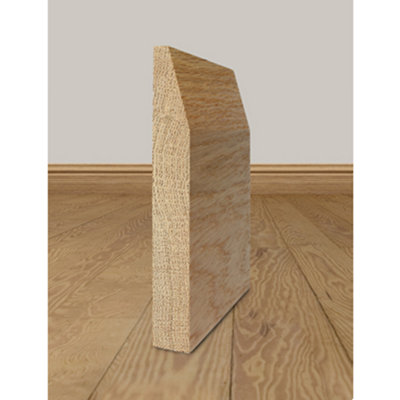 Solid Oak Skirting Boards Pack of 3 SK3 95mm UK Manufactured Traditional Products Ltd