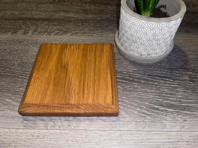 Solid Oak Slim Pot Stand / Coaster 138mm x 138mm x 25mm