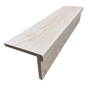 Solid Oak Staircase Cladding Kit Treat & Riser lip Bullnose 14 Pack (L ...