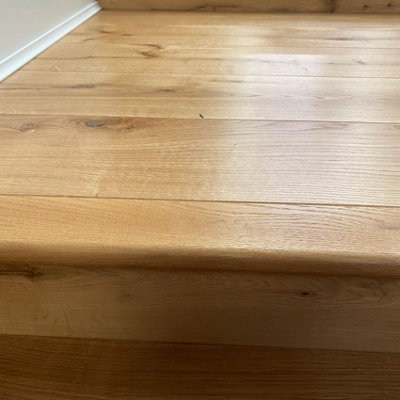 Solid Oak T&G Nosing 82x28mm - Lacquered - 20mm Floors - 2.44m
