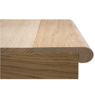 Solid Oak T&G Nosing 82x28mm - Unfinished - 10mm Floors - 2.44m Length