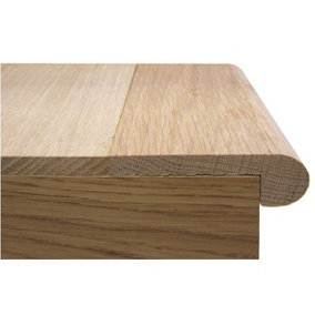 Solid Oak T&G Nosing 82x28mm - Unfinished - 10mm Floors - 2.44m Length