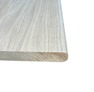 Solid Oak Window Sill Board Double Rounded Edge (L) 1100mm x (W) 150mm ...
