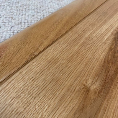 Solid Oak Wood To Carpet Reducer Threshold - Unfinished - 20mm - 0.9m Length - 3