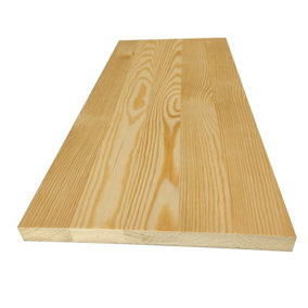 Solid Pine Furniture Board 18mm Laminated Square Edge W25cm x L120cm