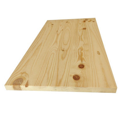 Solid Pine Furniture Board 18mm Laminated Square Edge W25cm x L200cm