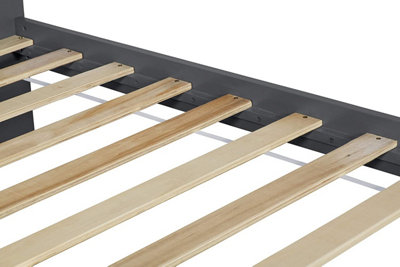 Solid Pine wood Grey Xiamen Bed Frame (Mattress/Drawers not Included ...