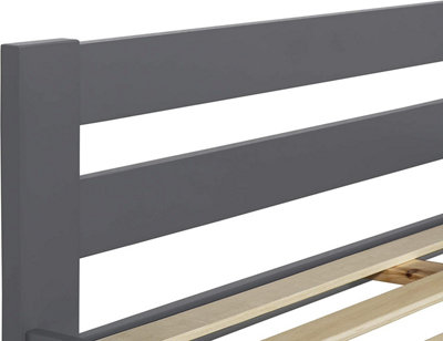 Solid Pine wood Grey Xiamen Bed Frame (Mattress/Drawers not Included ...