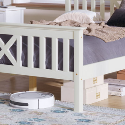 Solid Pine Wood Single Bed Frame with 2 Drawers Under Bed 3FT Wooden ...