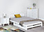 Solid Pine wood Xiamen Bed Frame  White - 4ft Small Double