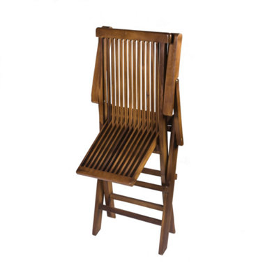 Solid Teak Hardwood Sherford Folding Outdoor Armchair - 3