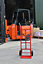 Solid Wheel Sack Truck, Tubular Red Steel, 2 Heavy Duty Solid Wheels, Fixed Toe Plate, Rubber Gripped Handles - 150kg Capacity