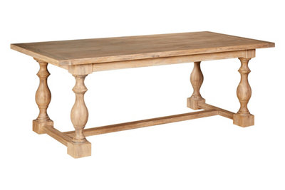 Solid Whitewash Dining Table, American Oak Constructed Small Dining ...