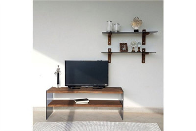 Glass wall on sale tv unit