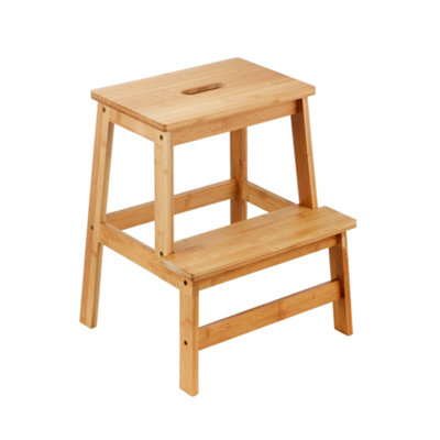 Wooden step deals up stool