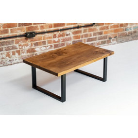 Solid Wood Coffee Table - D45 x W100cm in Dark Oak