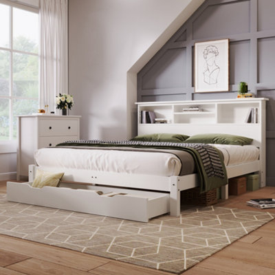 Double bookcase bed discount