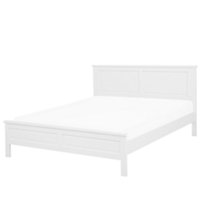 Solid Wood EU Double Size Bed White OLIVET