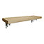 Solid Wood Handmade Rustical Shelf Unprimed 175mm 7 inch with Silver Metal Bracket WOZ Length of 130cm