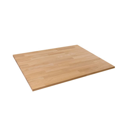 Solid Wood Oak Office Desk Top - 1200mm x 800mm x 27mm - Premium European Wooden Rectangular Tabletop Timber Worksurface