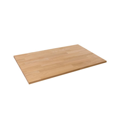 Solid Wood Oak Table Top - 1200m x 600mm x 27mm - Top Grade European Wooden Large Square Kitchen Dining Tabletop Worktop Desktop