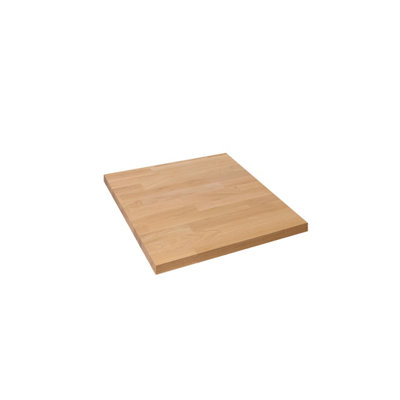 Solid Wood Oak Table Top - 600m x 600mm x 40mm - Top Grade European Wooden Large Square Kitchen Dining Tabletop Worktop Desktop