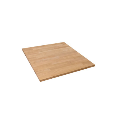 Solid Wood Oak Table Top - 700m x 700mm x 27mm - Top Grade European Wooden Large Square Kitchen Dining Tabletop Worktop Desktop