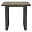 Solid Wood Square Dining Table with Metal Legs 800x800 mm