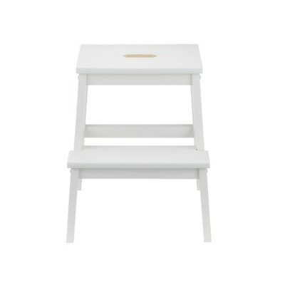 White 2 step deals stool