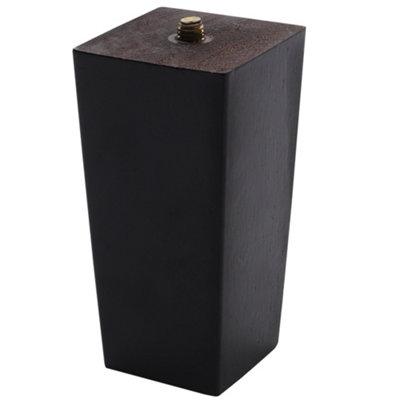 Solid Wooden Furniture Legs Black Sqaure Table Legs,4 Pcs,H100mm Price Comparisons | Compare The Build