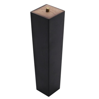 Solid Wooden Furniture Legs Black Sqaure Table Legs,4 Pcs,H200mm Price Comparisons | Compare The Build