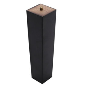 Solid Wooden Furniture Legs Black Sqaure Table Legs,4 Pcs,H200mm