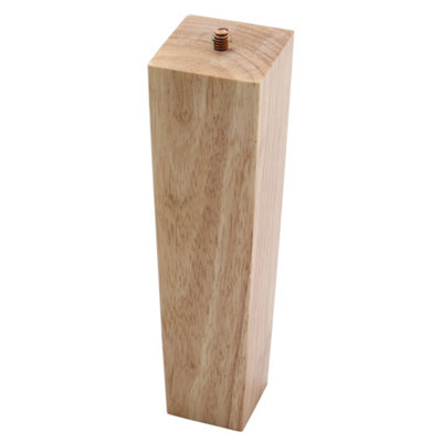 Solid Wooden Furniture Legs Clear Lacquer Colour Sqaure Table Legs,4 Pcs,H200mm Price Comparisons | Compare The Build