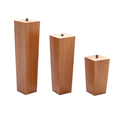 Solid Wooden Furniture Legs Sandy Oak Sqaure Table Legs,4 Pcs,H200mm Price Comparisons | Compare The Build