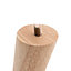 Solid Wooden Furniture Legs, Tilt 10 Degrees Natural Round Table Legs,4 Pcs,H150mm