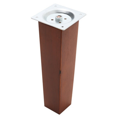 Solid Wooden Furniture Legs Walnut Coloured Sqaure Table Legs,4 Pcs,H200mm Price Comparisons | Compare The Build
