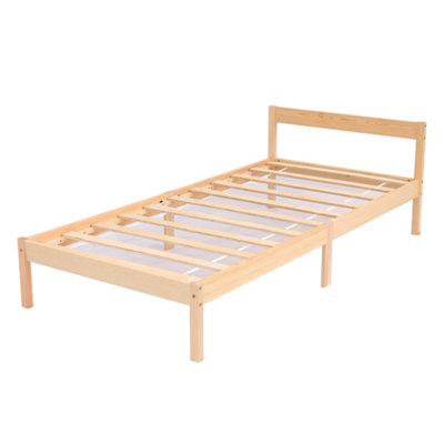 Wooden platform bed base deals frame solid pine