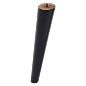 Solid Wooden Tilt 10 DegreesFurniture Legs Black Round Table Legs,4 Pcs,H250mm